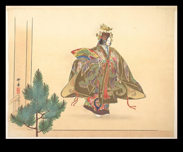 نوح الدراما: استكشاف الفن المسرحي في عالم الحبر الياباني