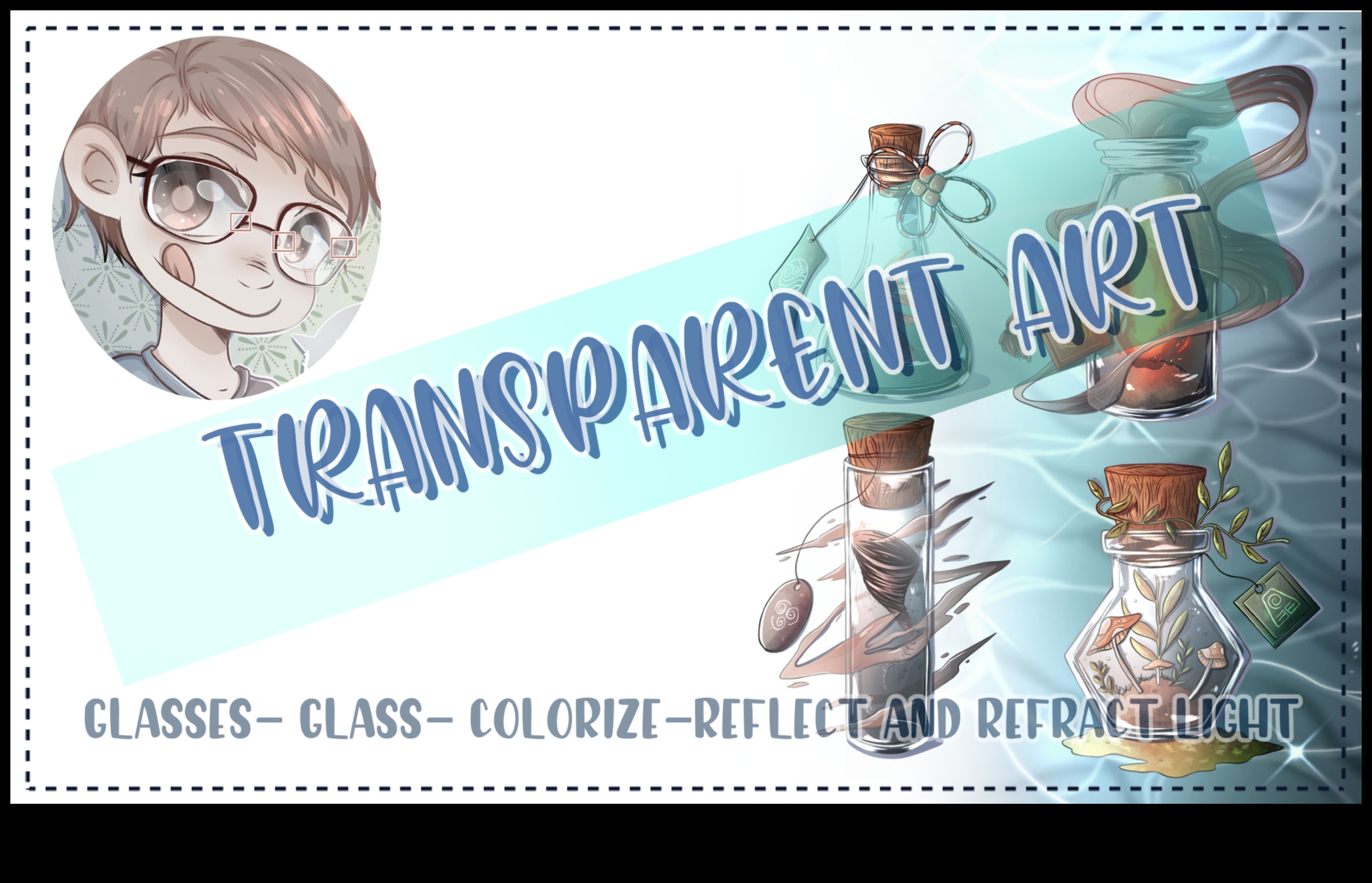 الانعكاسات في الزجاج: رسم سكون العناصر الشفافة